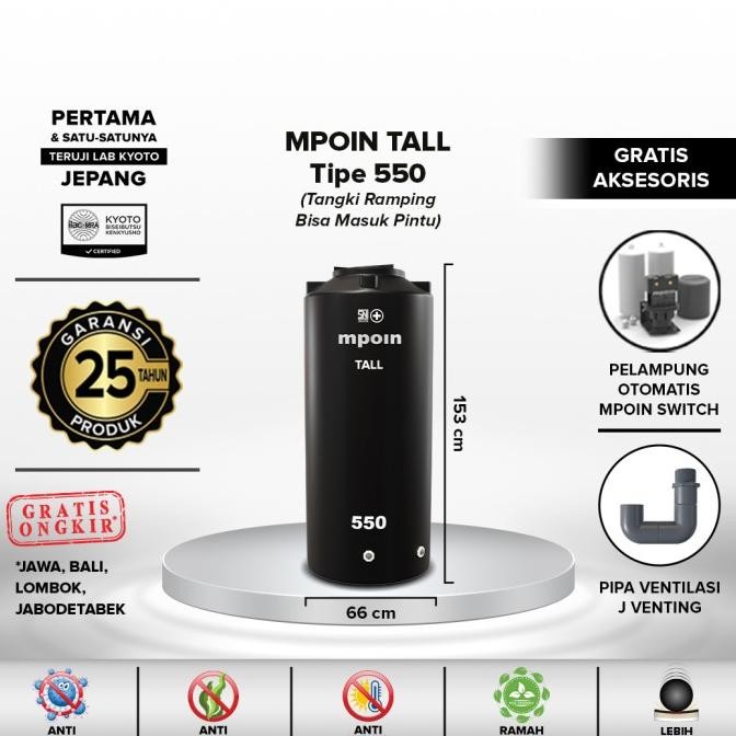 Spesial Tangki Air Mpoin Plus 550 Tall Toren Tandon 550T