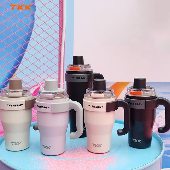 Murah Tkk 2032 Tumbler Dingin Aesthetic 800Ml Mug Botol Stainless Ceramic With Sedotan And Handle Tu