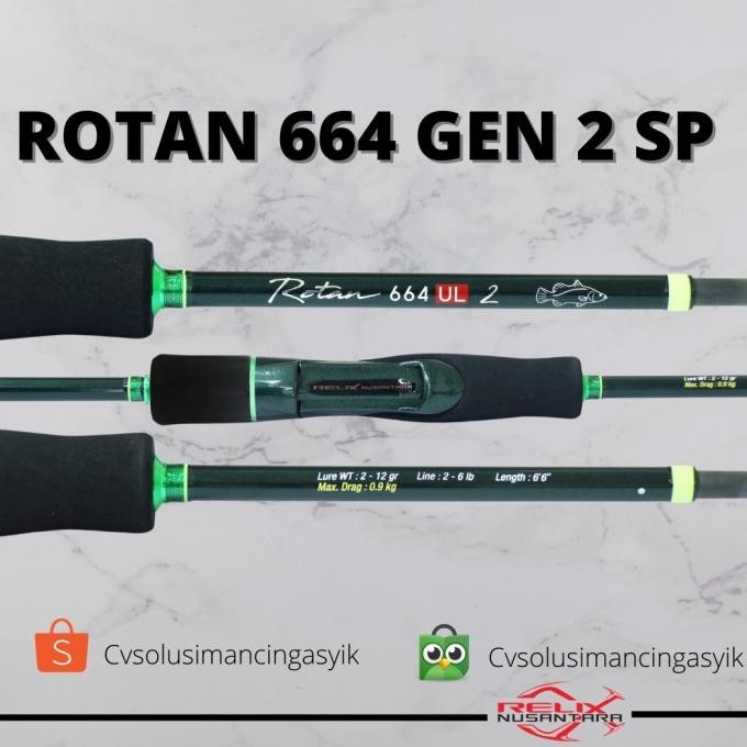 MURAH Relix Nusantara Joran Rotan 664 Gen 2