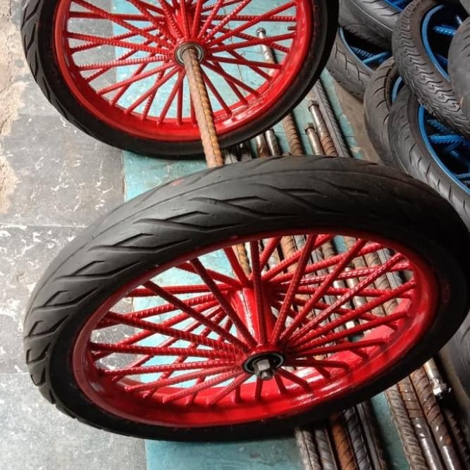 RODA GEROBAK Ruji Besi18 Ring 17inch Roda Kastor Ban Gerobak