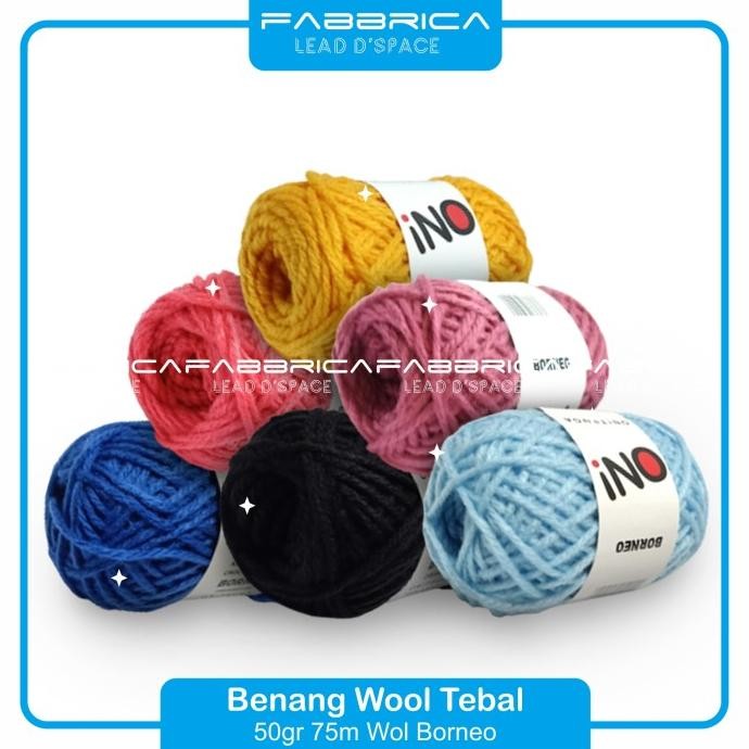 BENANG WOOL RAJUT ONITSUGA BORNEO WOL TEBAL 2 murah