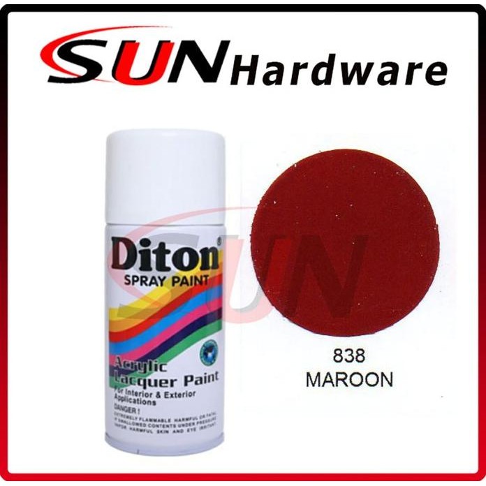 Pilox DITON 300 ml Maroon 838 Pilox Pylox Solid Merah hati tua murah