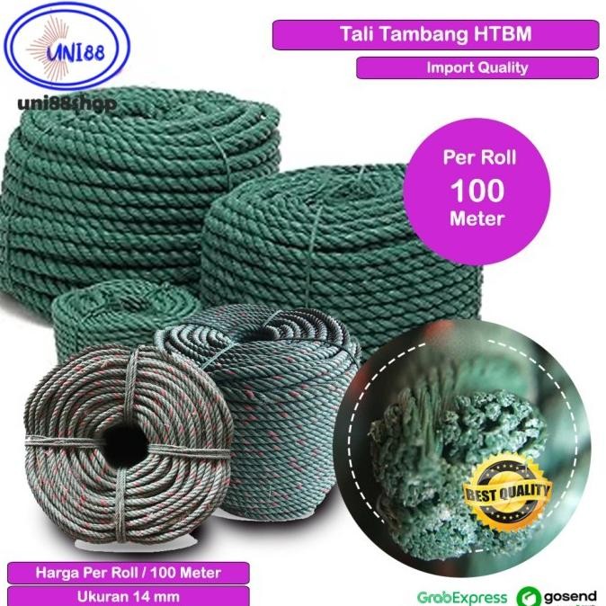 

Tali Tambang Plastik Per Rol / Tali Tambang Htbm Pe Bintik Merah / Tali Tambang Kecil Sedang Besar Per Roll New Stok