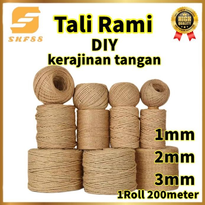 

TALI RAMI 1/2/3mm 1roll 200meter TALI GONI / tali karung murah