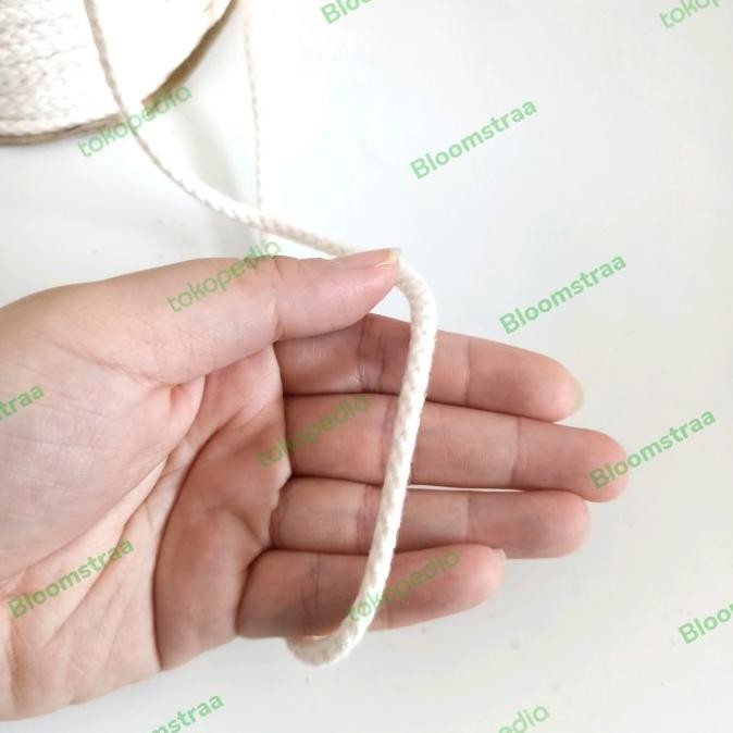 

Roll Tali Tambang Katun 3mm Kepang 3 mm Tali Tas Macrame Cotton Rope murah