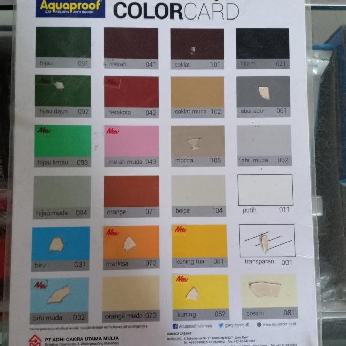 Aquaproof 4kg Galon Berbagai macam warna murah