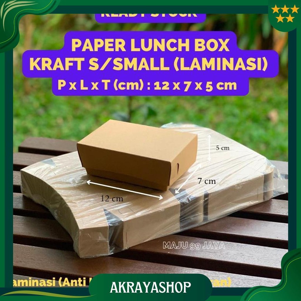 

(100 Pcs) Paper Lunch Box Kotak Makan Ukuran 12X7X5 Cm (Lunchbox S/Small) Laminasi Tebal 290 Gram/Gsm Coklat Polos - Lunch Box Kertas, Dus Box, Dus Nasi, Kemasan Makanan Take Away, Kemasan Makanan Kertas, Tray Paper Kertas, Box Kue Ori