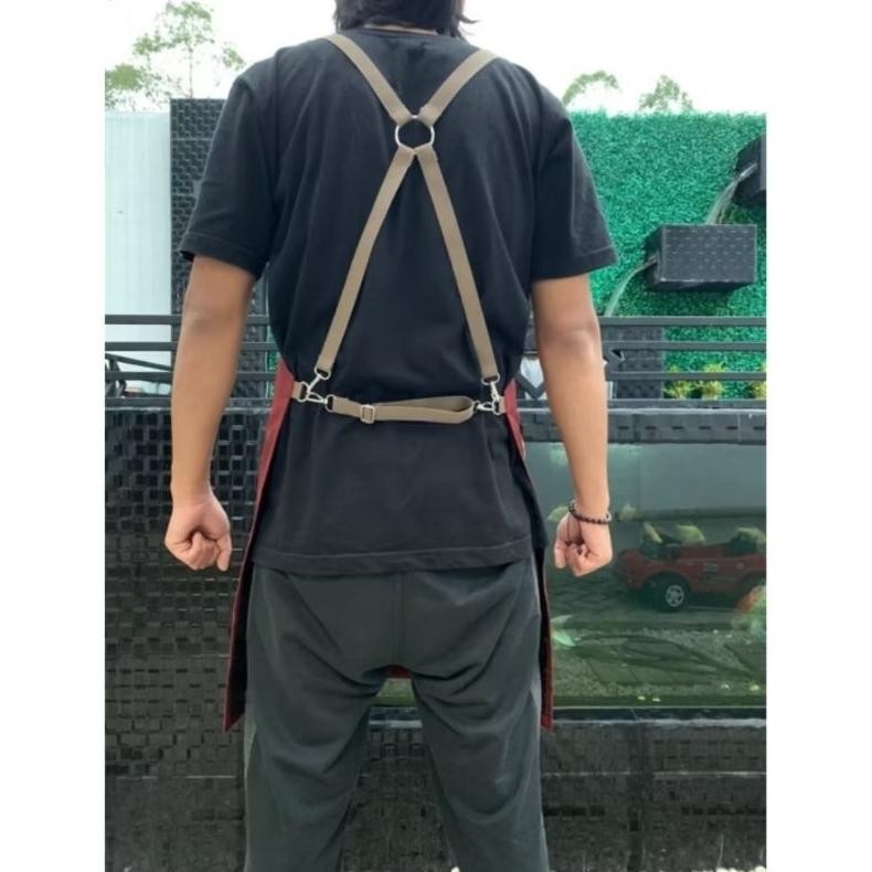 Order Now Alimran Tali Apron X-Strap Adjustable Tali Celemek Leather Tali Kulit X Tali Webing Apron 