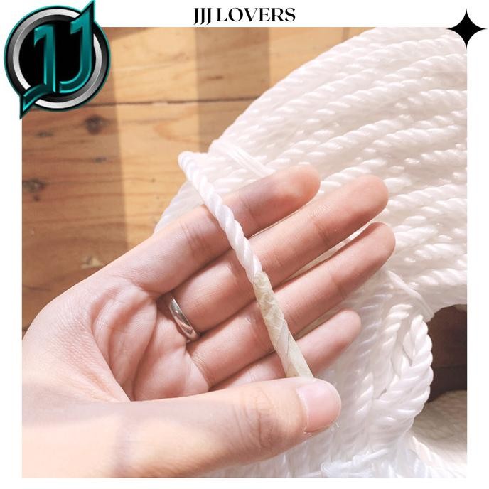 

Tali Tambang Kecil Plastik Nilon Tambang Putih Tambang Nylon 5Mm 1 Rol New Stok