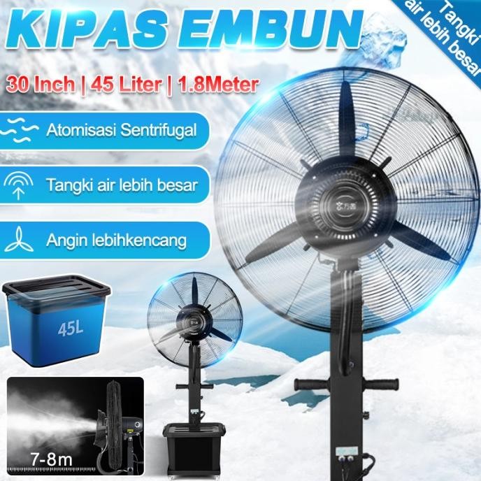 Misty Fan Kipas Angin Semprot Air 45 Liter 30" Kipas Angin Mist fan