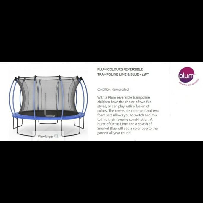 Plum Colours Reversible Trampoline Blue 12FT Original / Trampolin AS