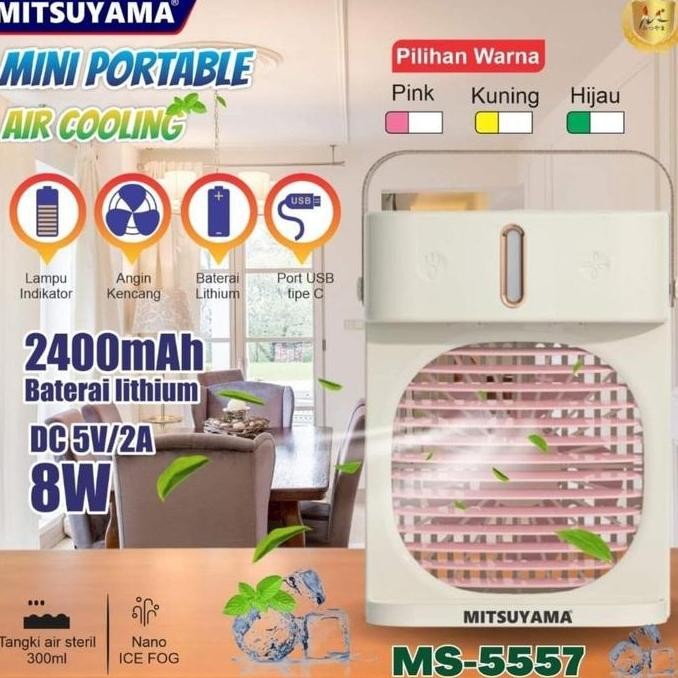AC Mini Portable/Air Cooler Fan Mini Portable Mitsuyama MS-5557/Kipas Angin Pendingin Portable HAR
