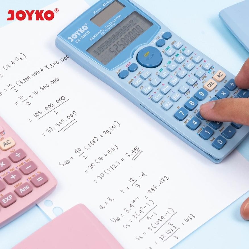 

ad-77 JOYKO CC 25CO COLOR Kalkulator Ilmiah 401 Func / Scientific Calculator CC25CO Berkualitas