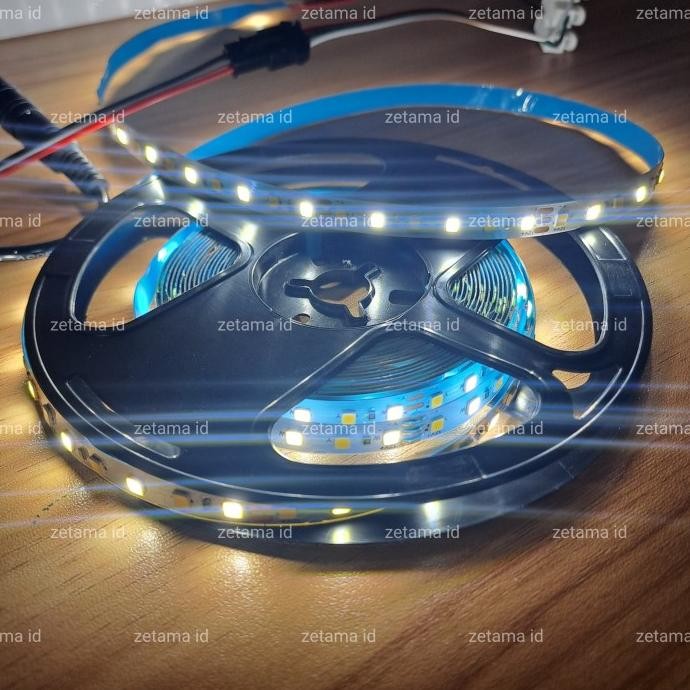 Led Strip Dimmable 3 Warna Tricolor 12v 5m 3000k 4000k 6000k murah