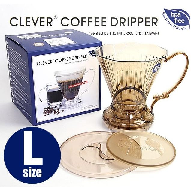 

Clever Coffee Dripper 103 Ccd4# Large +100 Filter 2-4 Cups Kopi Pintar