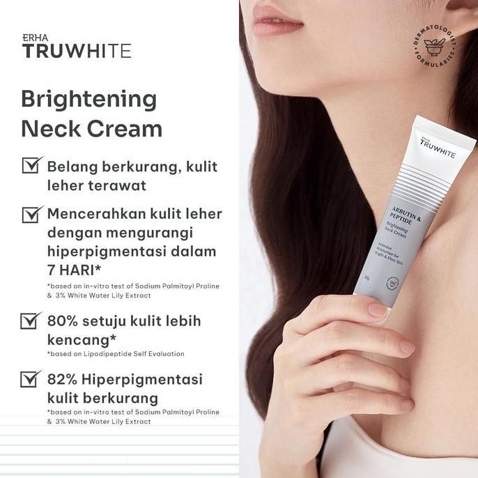 var ERHA Krim Leher Pemutih Truwhite Brightening Neck Cream - Pencerah Anti Aging + SPF