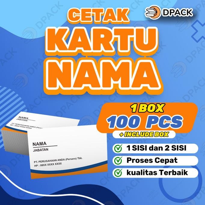 

Cetak Kartu Nama/Name Card 1 Sisi (Bahan Art Carton)