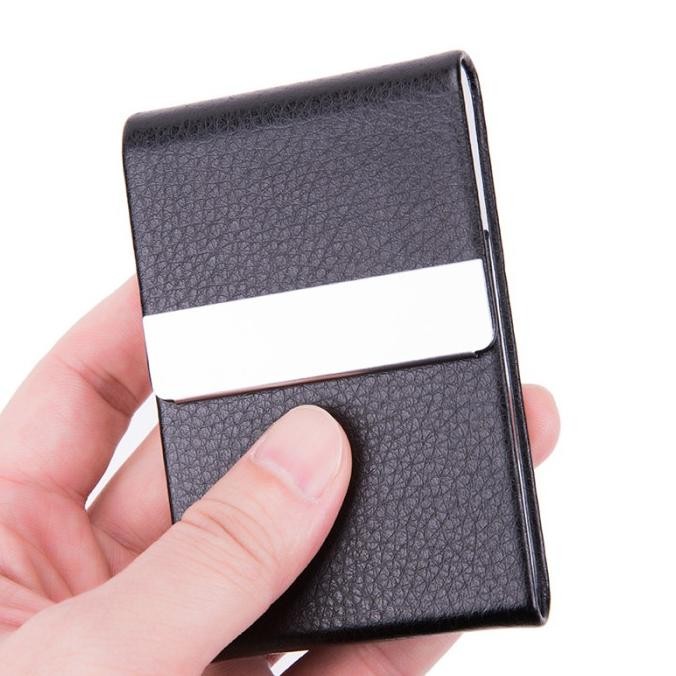 

Dompet Wallet Kartu Nama Credit Card Metal Kulit Sintetis Case Elegant