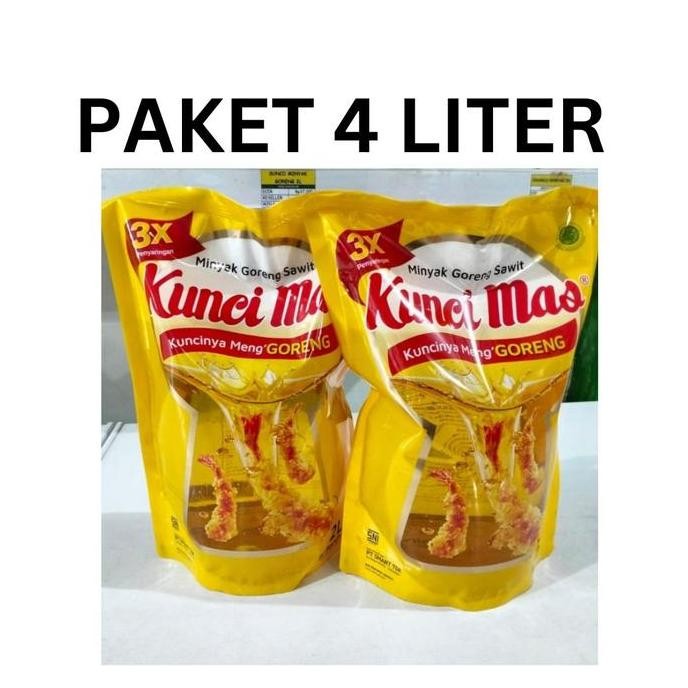 

Paket 4 Liter Minyak Goreng Kunci Mas Kemasan murah