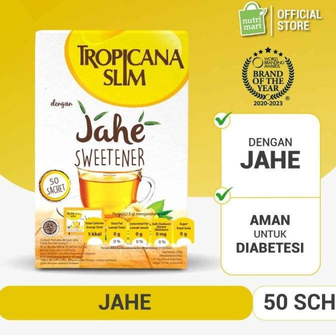 

Tropicana Slim Sweetener Jahe (50 Sch) - Pengganti Gula murah
