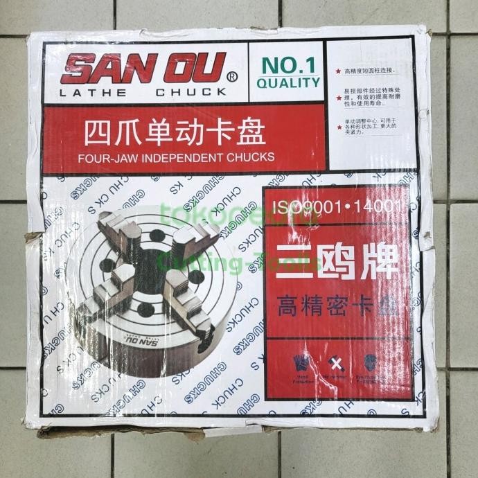 CHUCK BUBUT 10IN KAKI 4 CLAW BUBUT 4 JAW CATOK KEPALA BUBUT 10INCHI murah