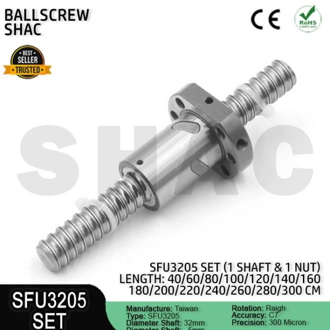 

SFU3205 SET ballscrew series - Diameter 32mm Lead 5mm murah