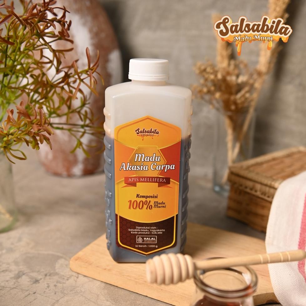 

Madu Akasia 1 Kg Murni Asli 100% Tanpa Campuran Raw Honey Madu Hutan Lebah Ternak