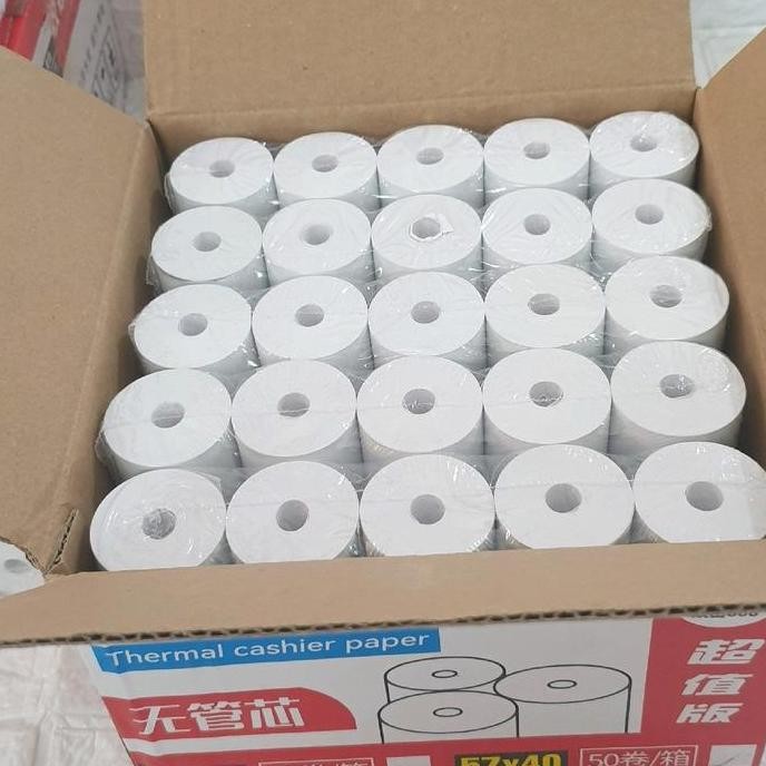 

10 Pcs Kertas Thermal 57X40mm Kertas Struk Kasir 58x40mm /isi 10 pcs murah