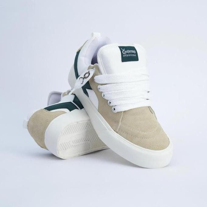 Grosir Sepatu Sneakers Gemuk Skate White Green Pria Wanita Sneaker Gendut Skate Quiferstep Overmate 
