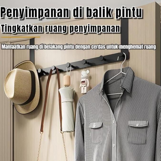 Promo Gantungan Baju Pintu Kamar Tidur Gantungan Aluminium Dapat Disesuaikan Gantungan Rak Dinding K