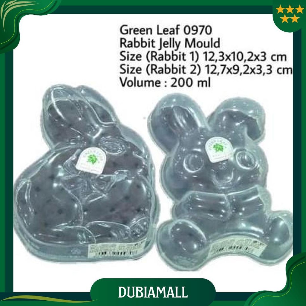 Cetakan Agar/Nasi Jelly Kelinci - Gl 0970 Green Leaf Gratis Ongkir