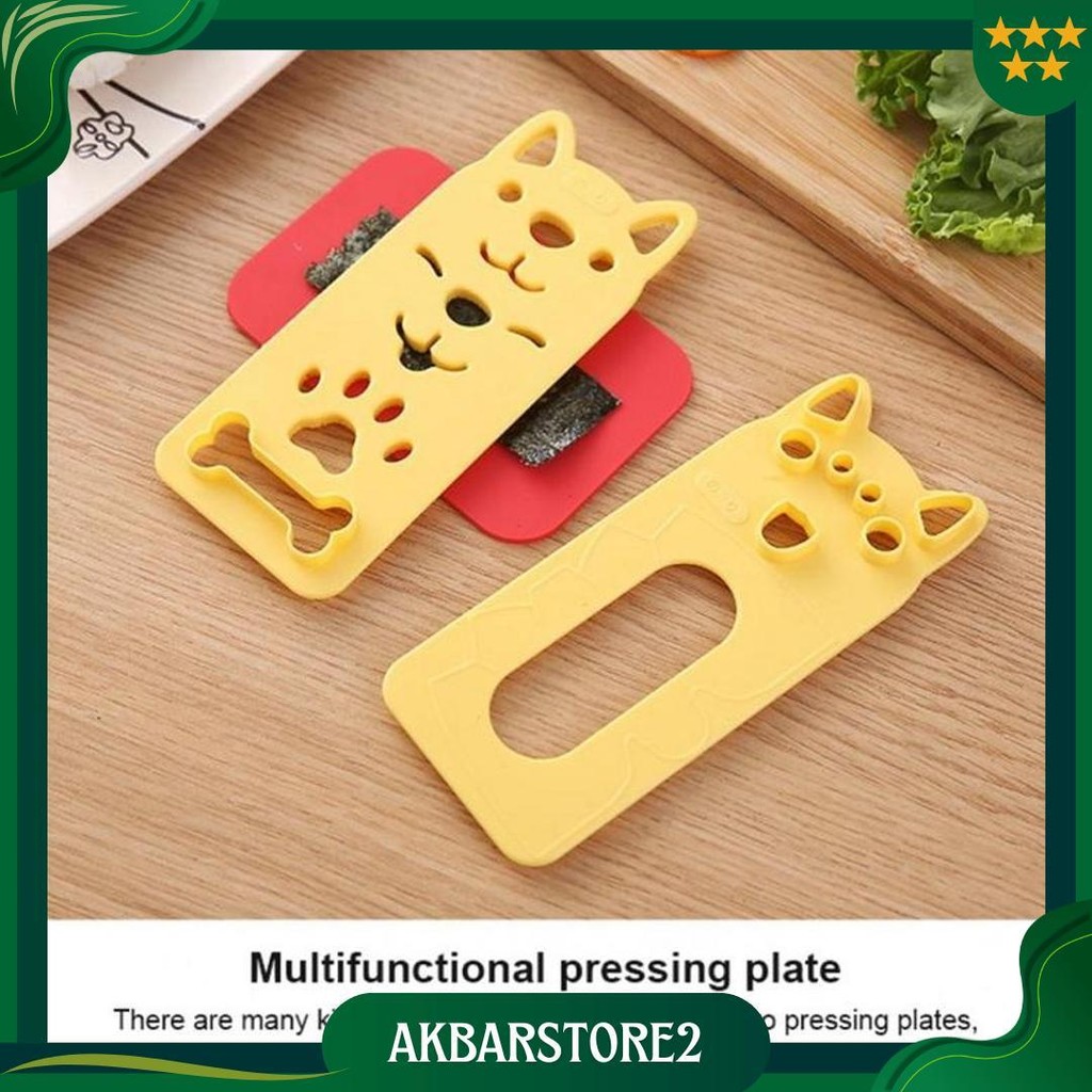Mi.More 1Set Cetakan Nasi Sushi Bento Diy 3D Bentuk Kartun Kucing Panda Beruang Kelinci Untuk Dekora
