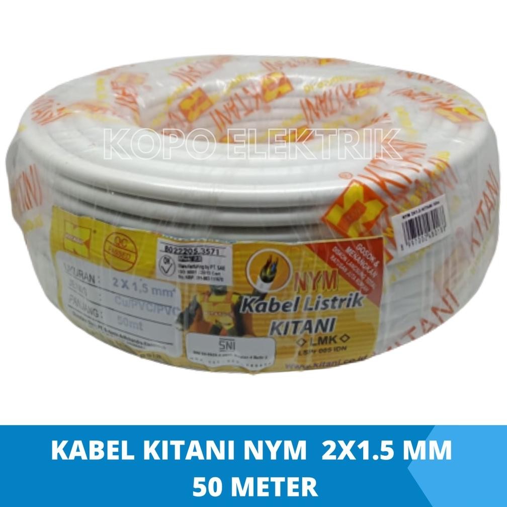 Kabel Listrik Kitani NYM 2x1.5 mm 50 Meter