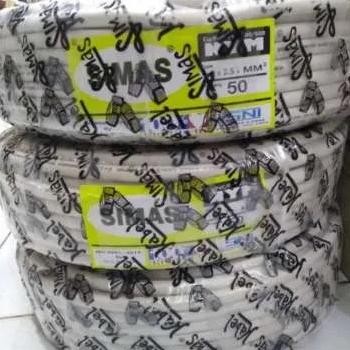 KABEL NYM 2X1.5 SIMAS 50M SNI KABEL LIDI KABEL BATANG KABEL TUNGGAL ISI 2 MERK SIMAS PANJANG 50
