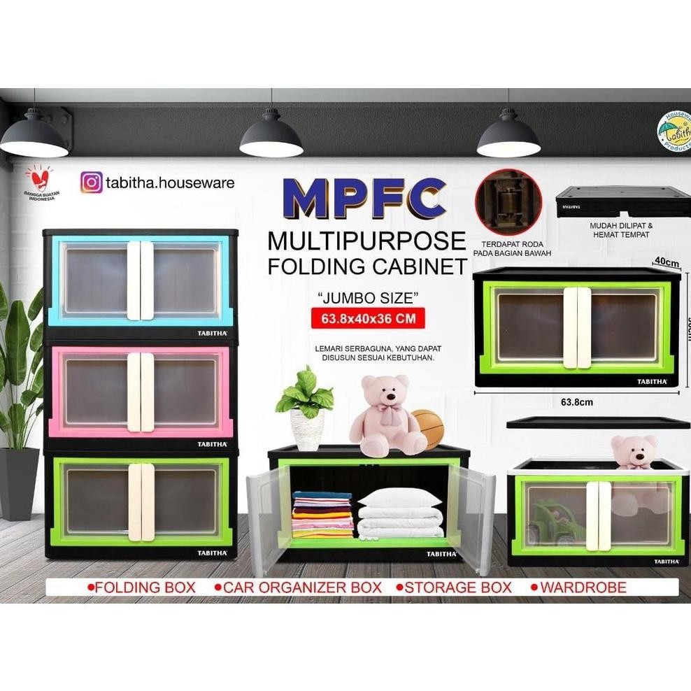 TABITHA Lemari Pakaian Baju Plastik Lipat MURAH SIMPLE MULTIFUNGSI SERBAGUNA AESTHETIC MINIMALIS