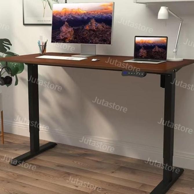 Meja Komputer Desk Meja Elektrik Otomatis Techno Adjustable Height Desk