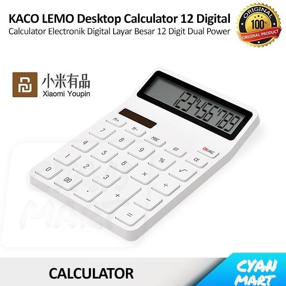 

BEBAS ONGKIR - Youpin KACO LEMO Elekctronic Calculator Digital Kalkulator 12 Digit