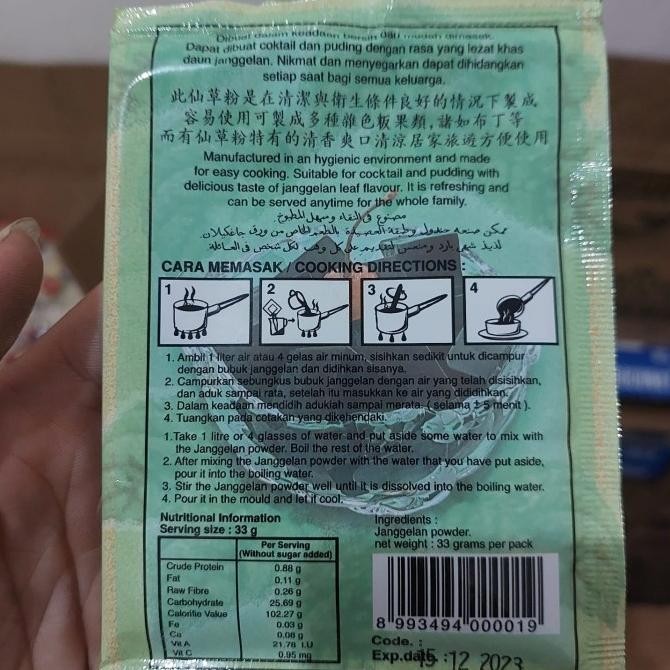 

[BOX] Cincau / Grass Jelly Powder Cap Bunga Janggelan 33 gram murah