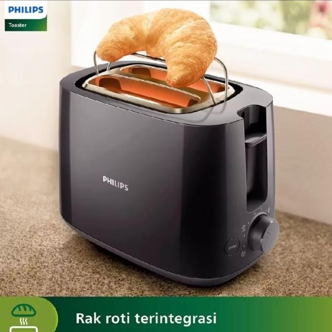 Grosir Philips Hd2583/90 Toaster Pemanggang Roti Bakar Sandwich Low Watt