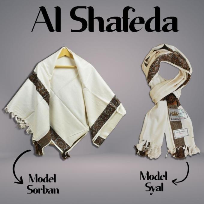 sorban Hitam motif merk Alshafeda
