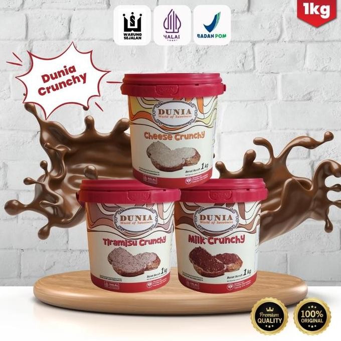 

Dunia Spread Crunchy Milk Crunchy Tiramisu Crunchy Cheese Crunchy 1kg murah