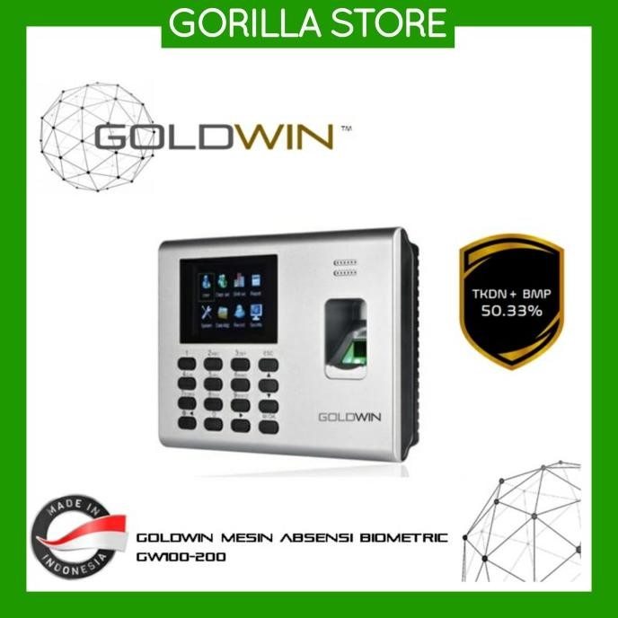 

Grosir Goldwin Mesin Absensi Biometric Gw100-200
