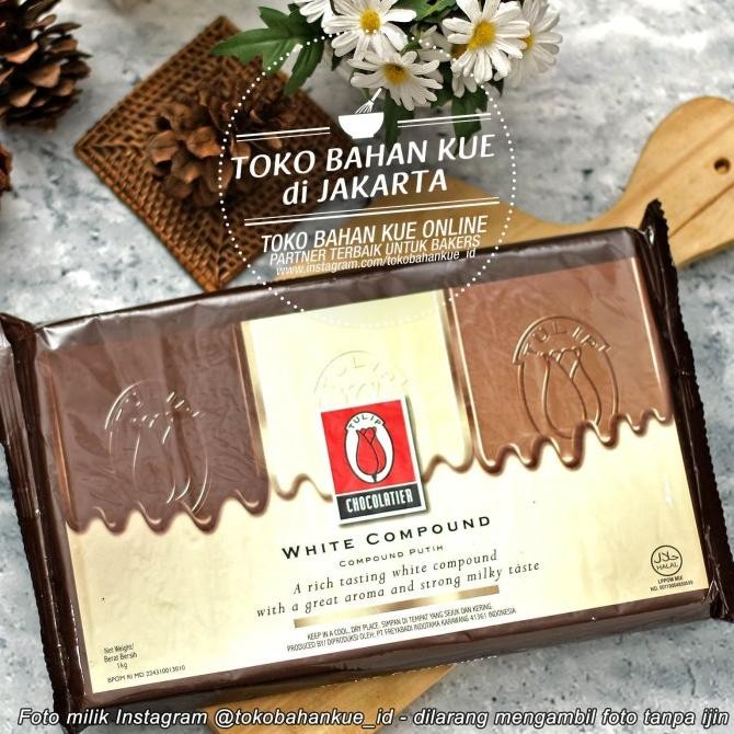 

Tulip White Chocolate Compound 200gr Coklat Baking Cokelat Batang murah