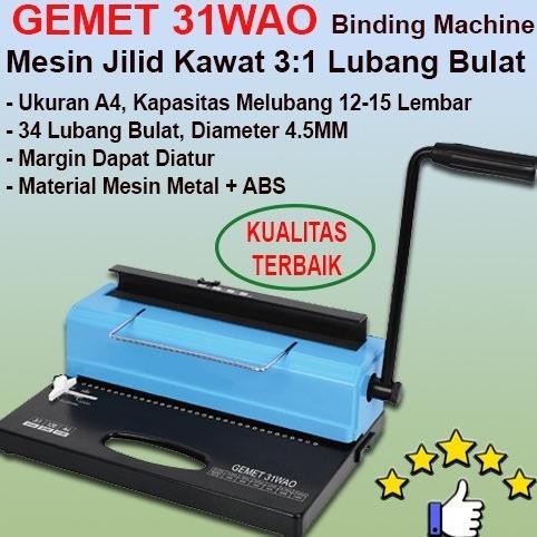 

Sale Mesin Jilid Spiral Kawat Gemet 31Wao Lubang Bulat Bahan Metal Kuat