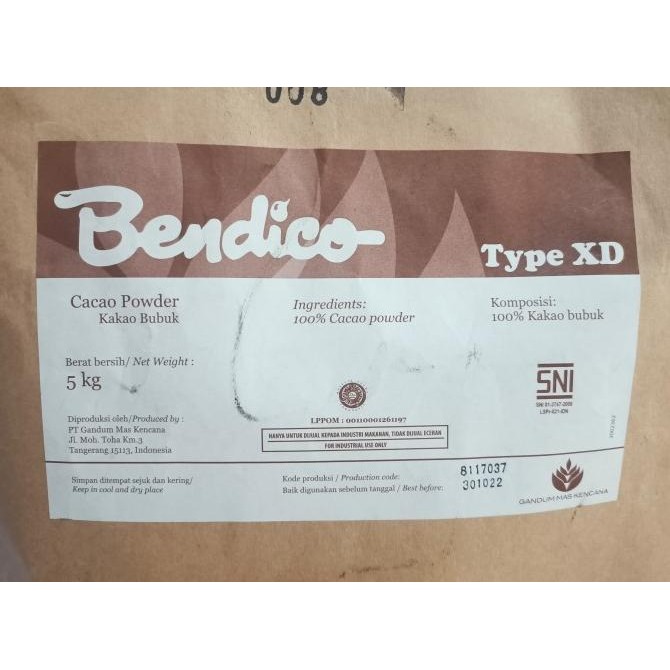 

BENDICO COCOA POWDER XD - COKLAT BUBUK 250GR murah