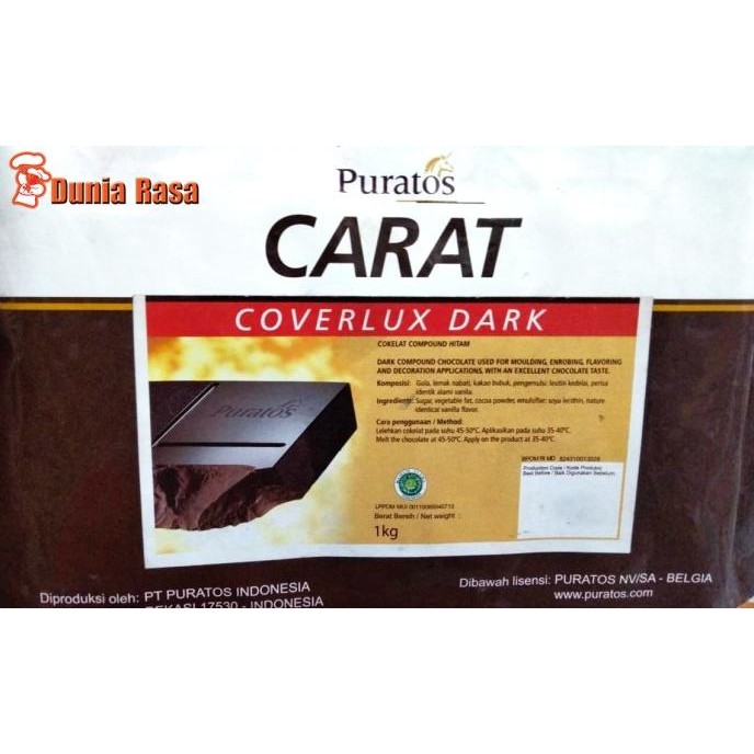 

Puratos Cokelat Carat Coverlux Dark 1kg murah