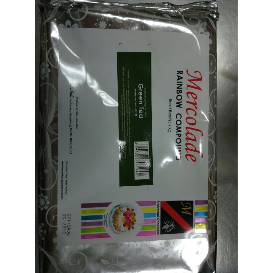 

Coklat Mercolade Rainbow Green tea 1kg murah