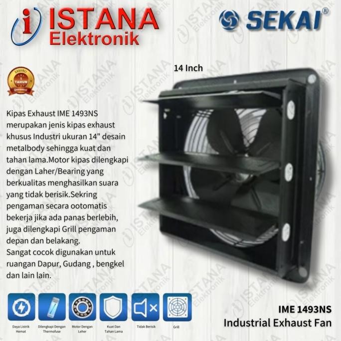 Sekai Industrial Exhaust Fan 14 Inch Ime 1493Ns New Stok