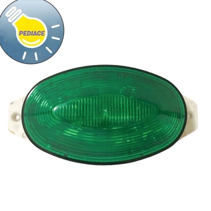 Lampu Blitz Strobe Oval Flash Lamp 220V Lampu Kedap Kedip - Hijau