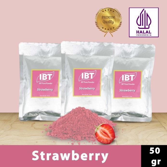

Pure Strawberry Powder Murni Bubuk Import Makanan Kue 50 gr murah
